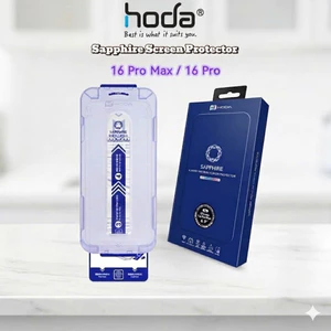 Kính Cường Lực Hoda Sapphire Nguyên Khối Cho IP15/16/17 Pro Max - Độ Cứng Mohs 9, Chứng Nhận GIA- Kèm Khung