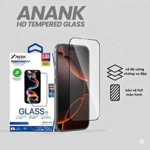 Kính Cường Lực Trong Suốt 2.5D ANANK HD Full Màn Viền Siêu Mỏng Cho IP 17 ProMax Air 16 15 14 13 12 Series