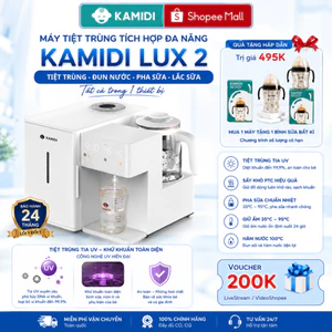 Máy Tiệt Trùng UV Đa Năng Kamidi Lux 2 Tích Hợp Lắc Sữa Đun Nước Lấy Nước Tự Động Gọn Nhẹ Tiện Lợi