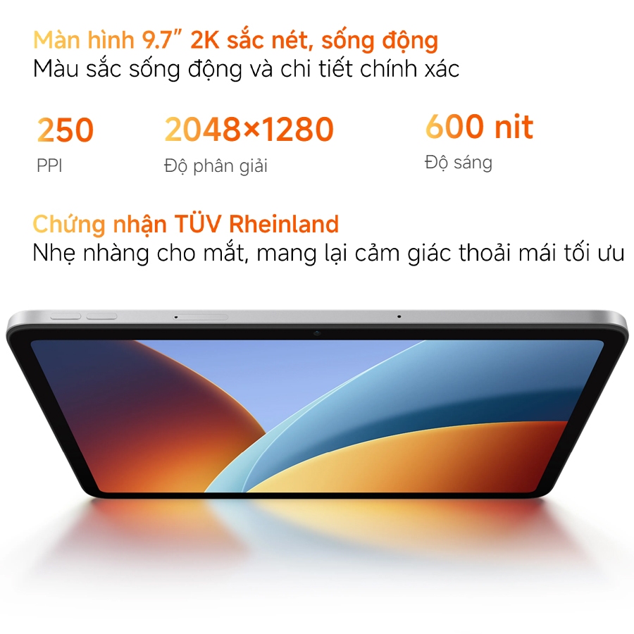 Máy Tính Bảng Xiaomi Redmi Pad 2 9.7 Wifi 4G/128G Chính Hãng. Màn hình 9.7" siêu nét. Pin 7600mAh
