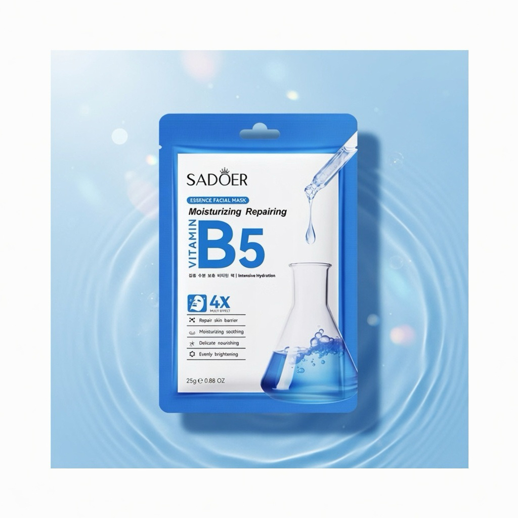 Combo 90 Miếng Mặt Nạ B5 SADOER Vitamin B5 Moisturizing Repairing Cấp Ẩm Phục Hồi Da Đắp Mặt Nạ Giấy Nội Địa Trung 25g