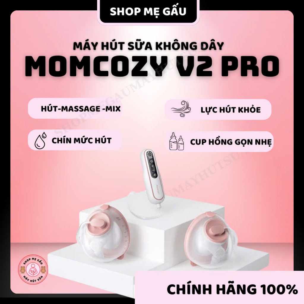 Máy hút sữa Momcozy V2 PRO chính hãng - Bảo hành 2 năm