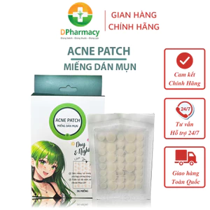 Miếng Dán Mụn Acne Patch, Hỗ Trợ Hút Bã Nhờn Mụn, Nhanh Lên Da, Mờ Sẹo, Hộp 36 miếng