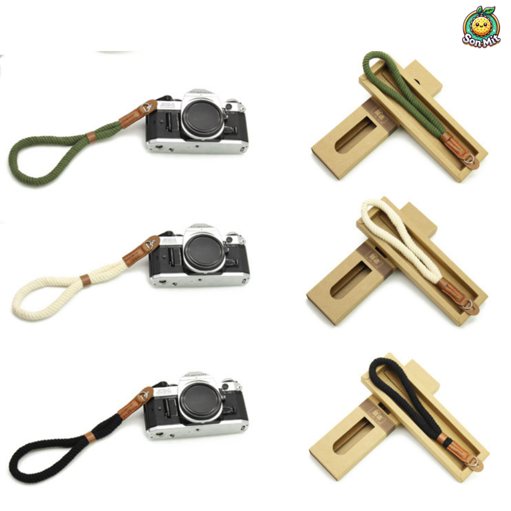 Dây đeo cổ tay vải thừng soắn máy ảnh không gương lật dành cho máy ảnh, dây đeo cổ tay máy ảnh chụp lấy liền,