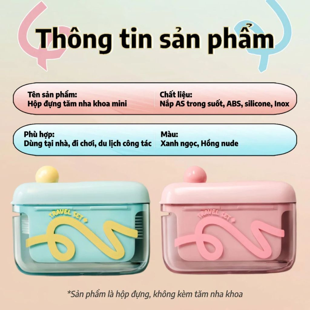 Hộp đựng tăm chỉ nha khoa tự động hộp có nút nhấn tự động thông minh nhựa ABS cao cấp