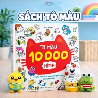 Sách Tô Màu 10.000 Hình Cho Bé Tranh Tô Màu Dễ Thương Giúp Bé Phát Triển Tư Duy & Sáng Tạo