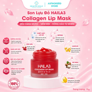 Son Dưỡng Môi Lựu Đỏ Collagen HaiLaB 10g – Giảm Thâm, Dưỡng Ẩm, Hồng Tự Nhiên, Căng Mọng