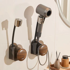 Giá Treo Máy Sấy Tóc Xoay 360° Dán Tường – Rảnh Tay Sấy Tóc, Decor Dễ Thương, Không Khoan Đục