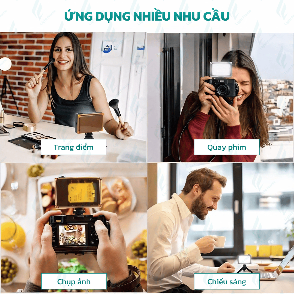Đèn makeup cầm tay mini FT112 bóng led trợ sáng makeup giúp mịn da