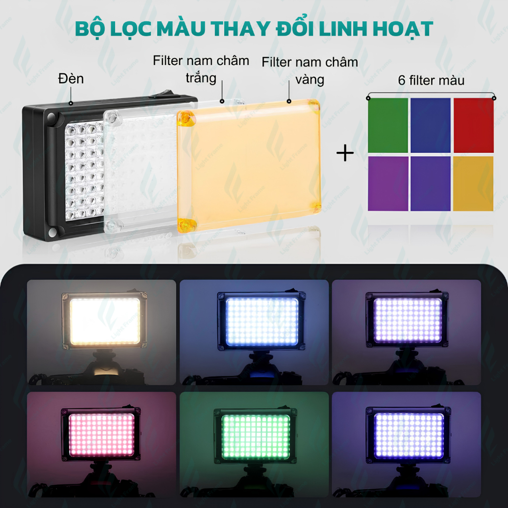 Đèn makeup cầm tay mini FT112 bóng led trợ sáng makeup giúp mịn da