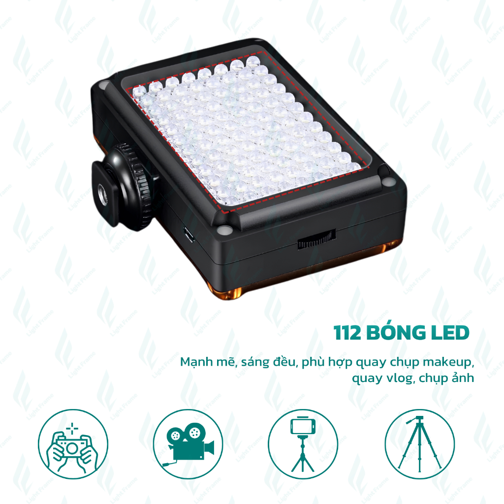 Đèn makeup cầm tay mini FT112 bóng led trợ sáng makeup giúp mịn da