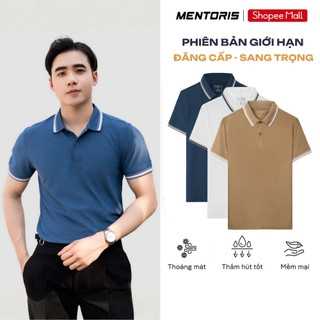 Áo Polo Nam MENTORIS Vải Cotton Mềm Mại, Thiết Kế Đơn Giản,Phiên Bản Giới Hạn, Form Gọn Người MPL34