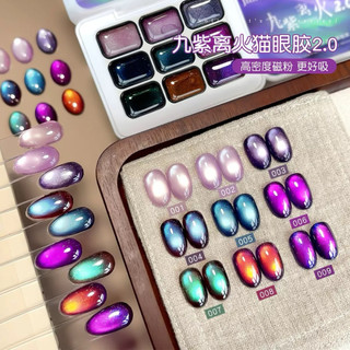 Set sơn gel mắt mèo mini 9 màu - khay mắt mèo nhiều tông mới