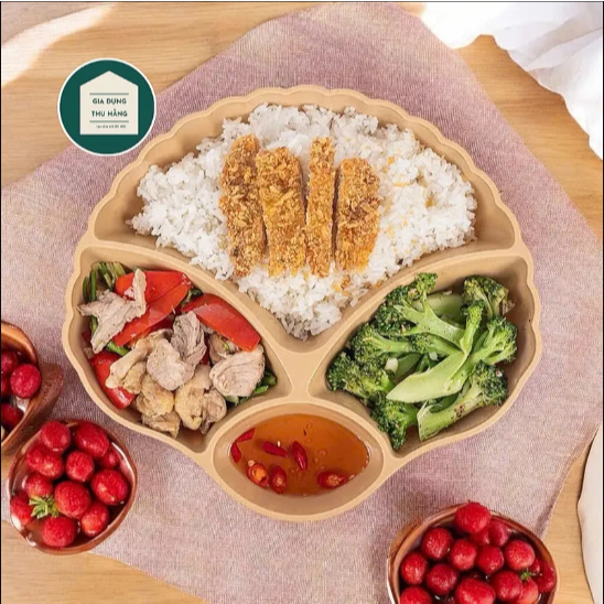 Khay Cơm 4 Ngăn Hình Sò, Nhựa Việt Nhật 5608