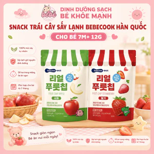 Trái Cây Sấy Lạnh BeBecook Hàn Quốc Cho Bé 7M+ 12g. 100% Trái Cây Sấy Lạnh Hàn