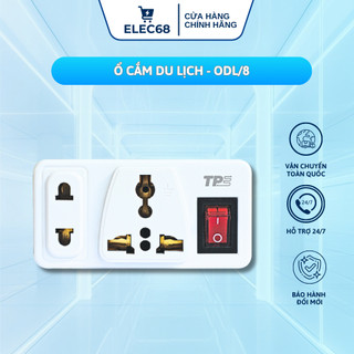 Ổ Cắm Du Lịch TPE ODL/8, 1 Ổ Cắm 2 Chấu, 1 Ổ Cắm 3 Chấu Có Công Tắc - thietbidienelec68