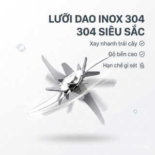 Máy xay sinh tố cầm tay NUTANA chính hãng 38 lưỡi dao công suất lớn 50w 800ml bảo hành 2 năm