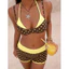 Bikini Nữ Chấm Bi Retro Phối Xanh Baby – Set Đồ Bơi 2 Mảnh Kèm Quần Short Đi Biển Phong Cách Y2K