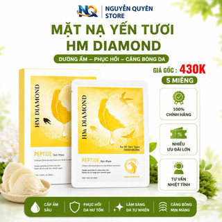 Mặt Nạ Yến Tươi HM Diamond Cao Cấp Dưỡng Trắng Cấp Ẩm Phù Hợp Mọi Loại Da - Nguyễn Quyên Store