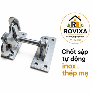 Chốt Sập Tự Động Inox, Thép Mạ - Chốt Khóa Cửa Cổng Tự Đóng