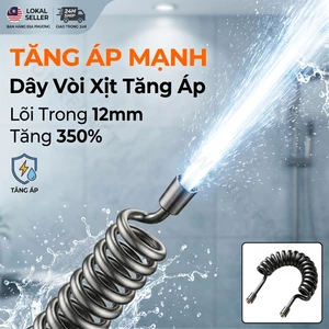 Dây Lò Xo Vòi Xịt Toilet Kéo Dài Co Giãn Thông Minh Ren G1/2 Phổ Thông - Ống Nước Vòi Xịt Phun Rửa Bồn Cầu Xám