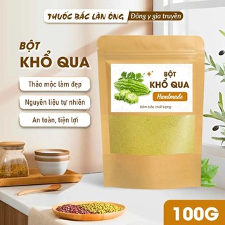 Bột khổ qua 100g, bột mướp đắng rừng nguyên chất đắp mặt, pha uống, thanh lọc cơ thể