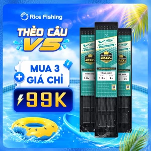 Thẻo câu đài V5 Rice Fishing thẻo câu cá rô phi diếc lưỡi sắc bén LC-29