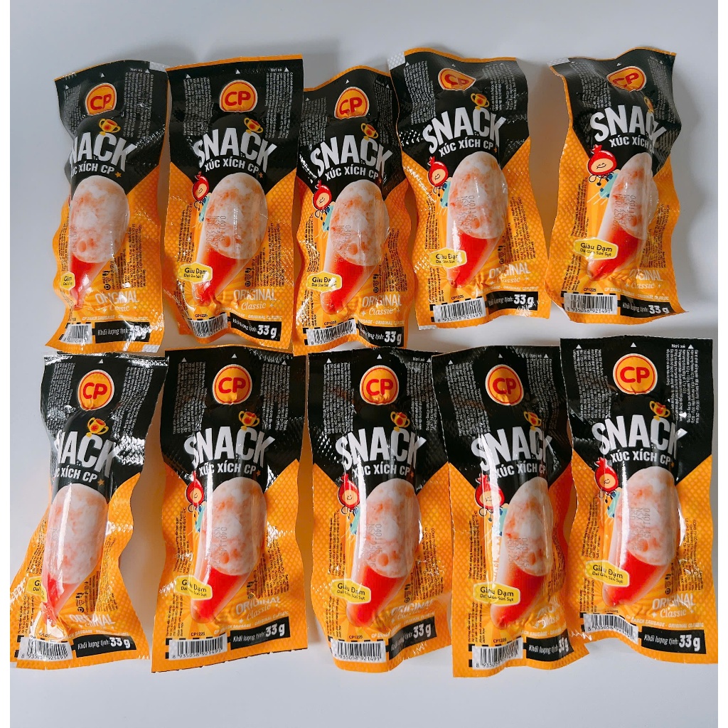 Combo 5 gói Snack Xúc Xích CP Vị Original_ ăn vặt, food, ngon