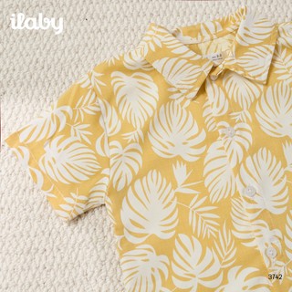 Đồ bộ hè bé trai ILABY HCM áo sơ mi cotton tay ngắn và quần đùi thô năng động [3742]