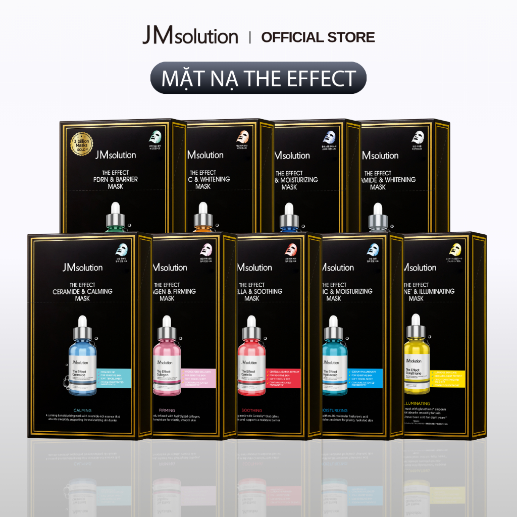JMsolution Mặt Nạ The Effect Mask Dưỡng Chất Chuyên Sâu Hỗ Trợ Cấp, Phục Hồi & Làm Sáng Da 24ml Chính Hãng