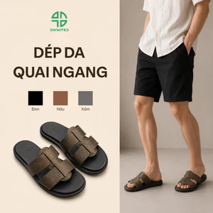 Dép Da Quai Ngang Nam Đế Đúc Chắc Chắn, Quai Da Mềm Mại, Màu Sắc Bắt Mắt Phù Hợp Với Mọi Lứa Tuổi [Xịn 3]