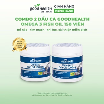 [Combo 2] Viên Dầu Cá Goodhealth Omega 3 Fish Oil Hỗ Trợ Não Bộ, Tim Mạch, Thị Lực 150 Viên