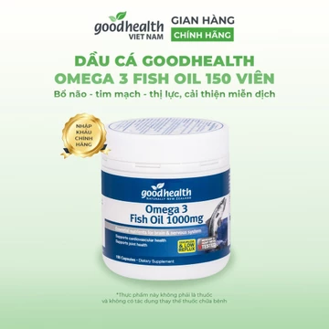 Viên Dầu Cá Goodhealth Omega 3 Fish Oil Hỗ Trợ Não Bộ, Tim Mạch, Thị Lực 150 Viên [CHÍNH HÃNG]