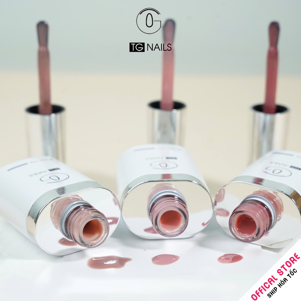 Set sơn gel 6 màu thạch hồng cao cấp thương hiệu TG cọ tròn chai 10g