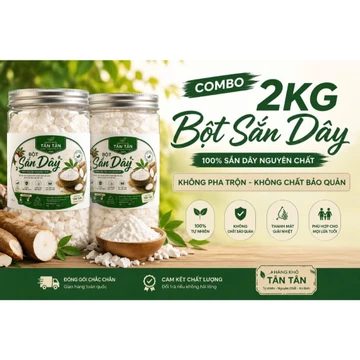 COMBO 2Kg Bột Sắn Dây nguyên chất, Bột Sắn Dây Ta - Mịn , Thơm , Không pha trộn