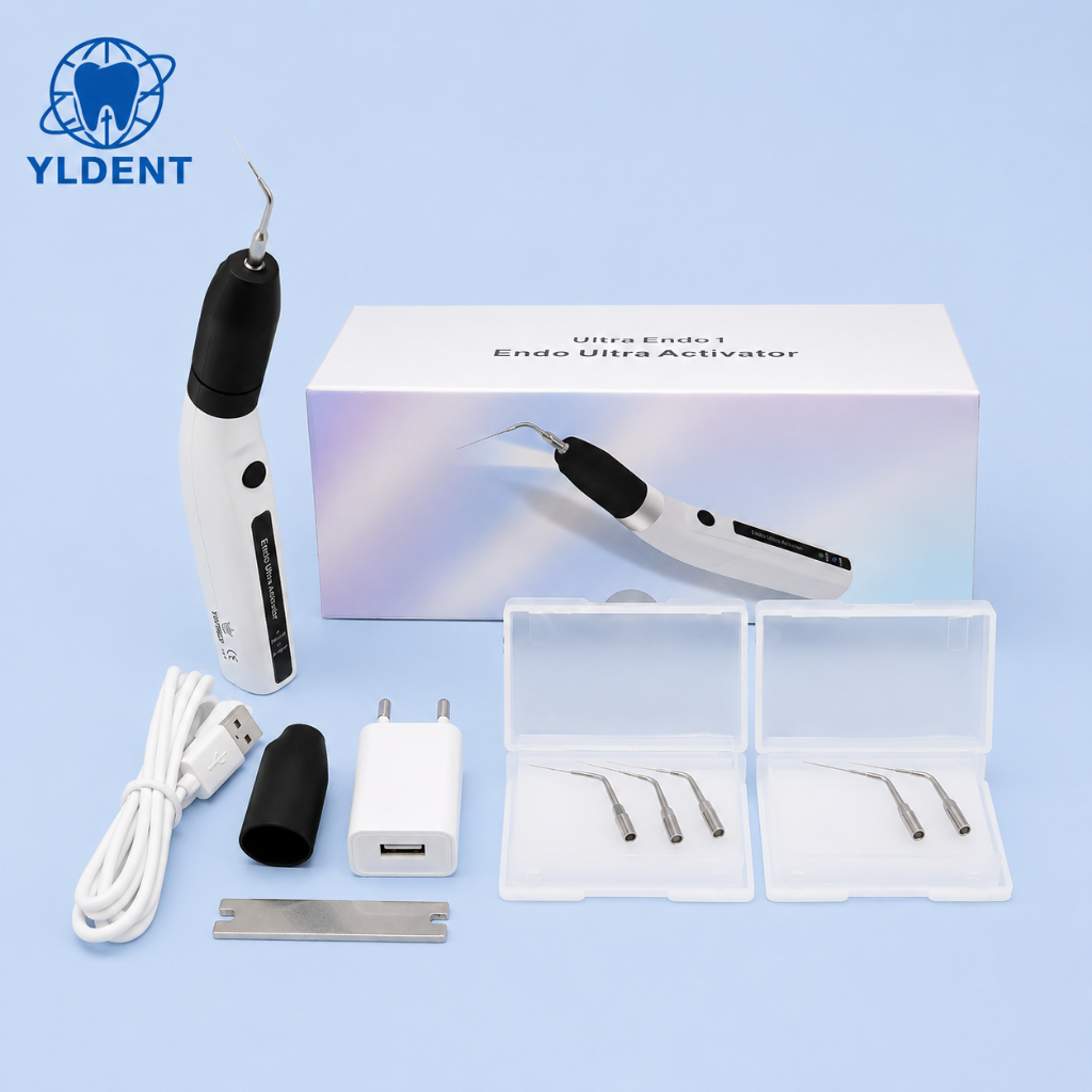 YLDENT Máy rung rửa nội nha có đèn, máy rung rửa siêu âm, máy rung rửa ống tủy có đèn