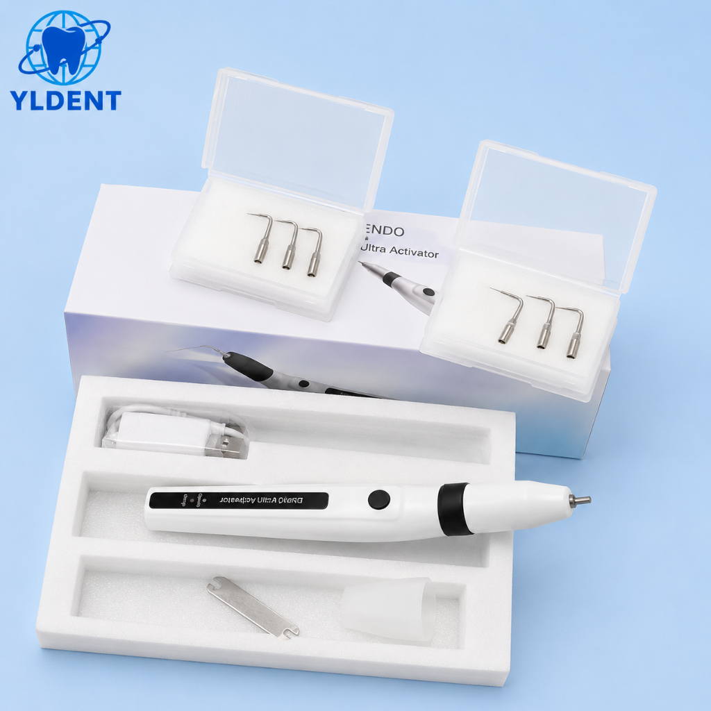 YLDENT Máy rung rửa nội nha có đèn, máy rung rửa siêu âm, máy rung rửa ống tủy có đèn