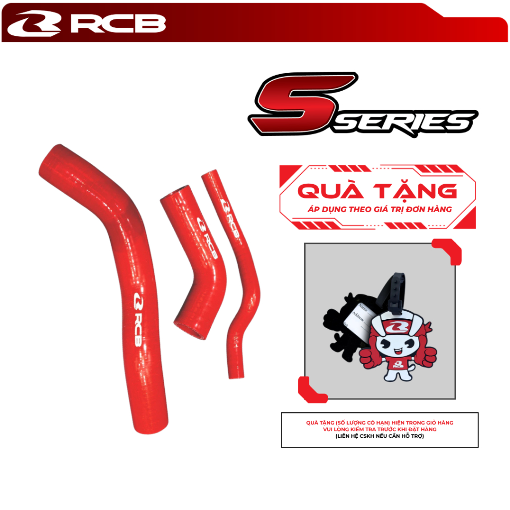 RCB Radiator Hose Kit S‑Series Ống Nước Silicone Cho Exciter 135/150 Winner 150