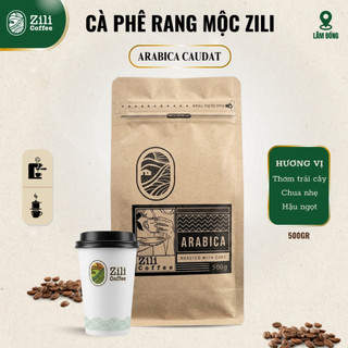 Cà Phê Arabica Cầu Đất Nguyên Chất Rang Mộc ZILI COFFEE - ĐẬM VỪA, CHUA NHẸ, HẬU NGỌT [Túi 500g]