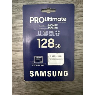Thẻ nhớ MicroSDXC Samsung Pro Ultimate 128GB đọc 200MB/s ghi 130MB/s U3 A2 V30 kèm adapter (Xanh)