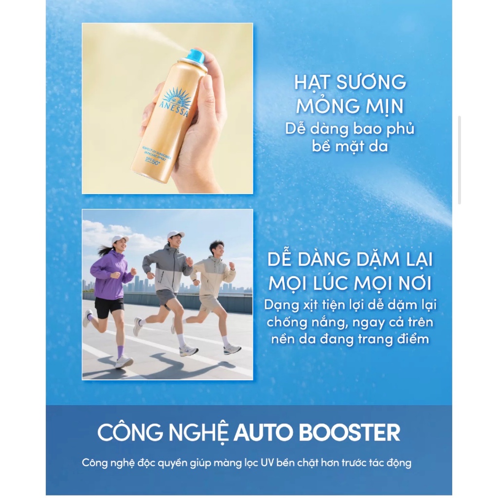 Xịt Chống Nắng Anessa Dưỡng Da Đa Năng Bảo Vệ Hoàn Hảo Perfect UV SPF50+ PA++++ 60g