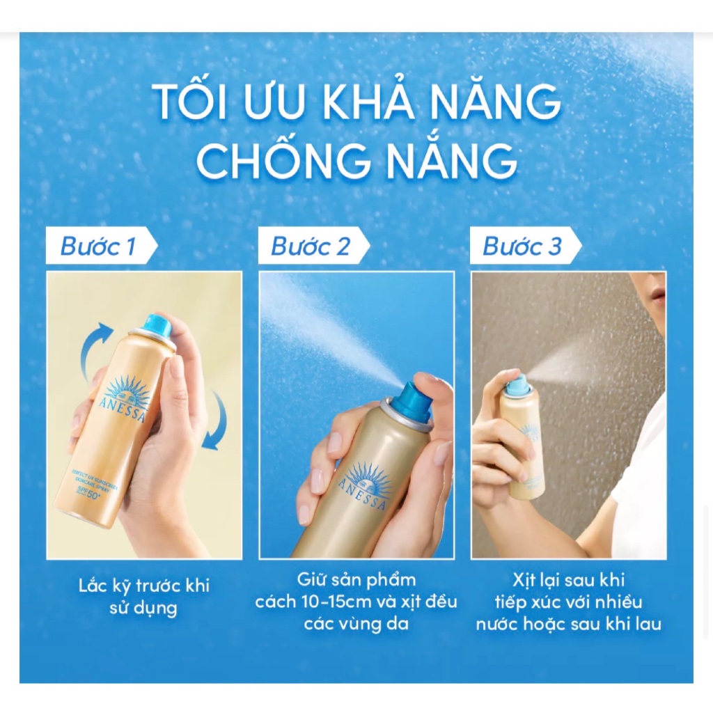 Xịt Chống Nắng Anessa Dưỡng Da Đa Năng Bảo Vệ Hoàn Hảo Perfect UV SPF50+ PA++++ 60g
