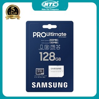Thẻ nhớ MicroSDXC Samsung Pro Ultimate 128GB đọc 200MB/s ghi 130MB/s U3 A2 V30 kèm adapter (Xanh)
