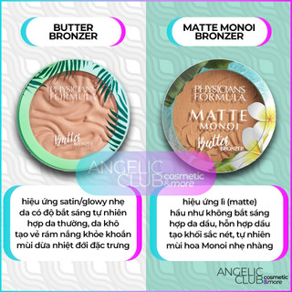 Physicians Formula Butter Bronzer, Phấn Bronzer Tạo Hiệu Ứng Da Rám Nắng Tự Nhiên, Mịn Mượt, Dễ Tán