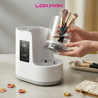 Dụng cụ vệ sinh, sấy khô cọ trang điểm Lokykin bản Pro 2025, máy làm sạch, sấy khô dụng cụ make up bàn chải trang điểm.