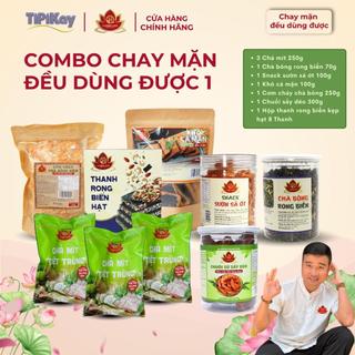 [Combo Chay 1] 3 Chả Mít + Chà Bông + Sườn Sả Ớt + Khô Cá Mặn+Cơm Cháy+Chuối Sấy Dẻo+Thanh Rong Biển