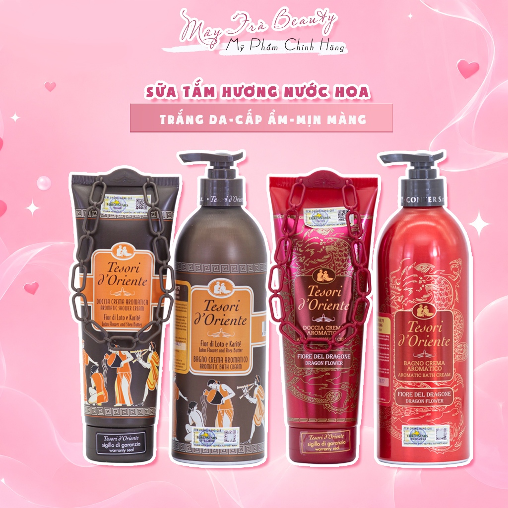 Sữa tắm Tesori d'Oriente cao cấp giúp trắng da, hương nước hoa 250ml-500ml