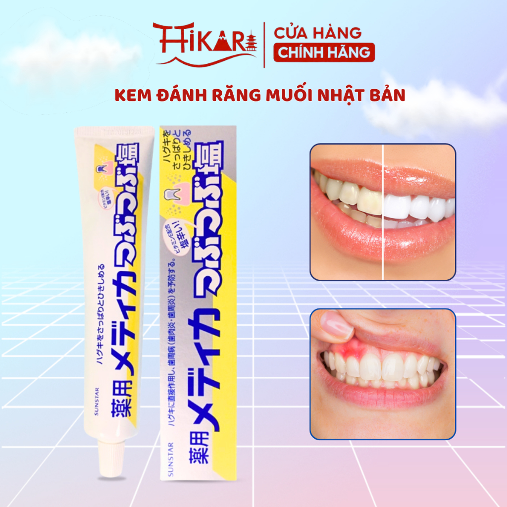 Kem Đánh Răng Muối Sunstar Nhật Bản 170G Làm Sạch Sâu, Hỗ Trợ Trắng Răng, Giảm Viêm Nướu Giúp Hơi Thở Thơm Mát