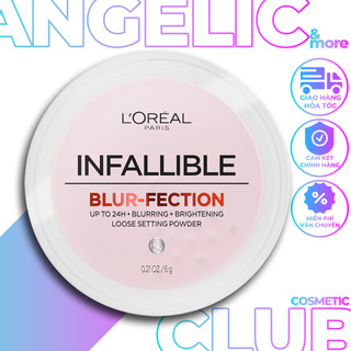 Loreal Paris Infallible Blur-Fection Setting Powder, Phấn Phủ Bột Kiềm Dầu, Làm Mịn Da.