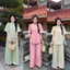 Bộ Đồ Lam Nữ Pháp Phục Đi Chùa Họa Tiết Thêu Hoa Sen Chất Liệu Vải Lụa Hồng Ngọc Mềm Mịn - DL050